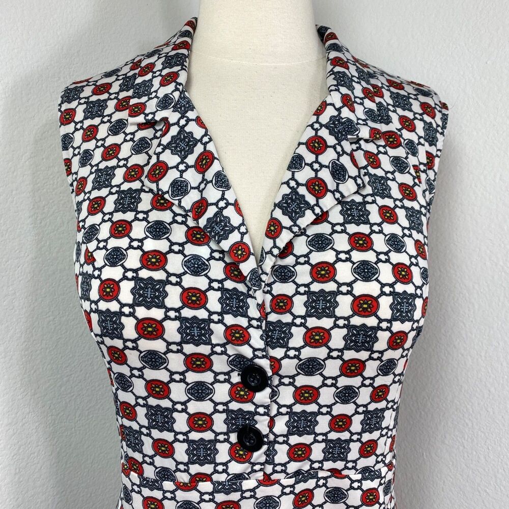 Reborn Stretch Knit Midi Dress Size 1XL Geometric Pockets Sleeveless Whimsy Goth - Picture 2 of 13